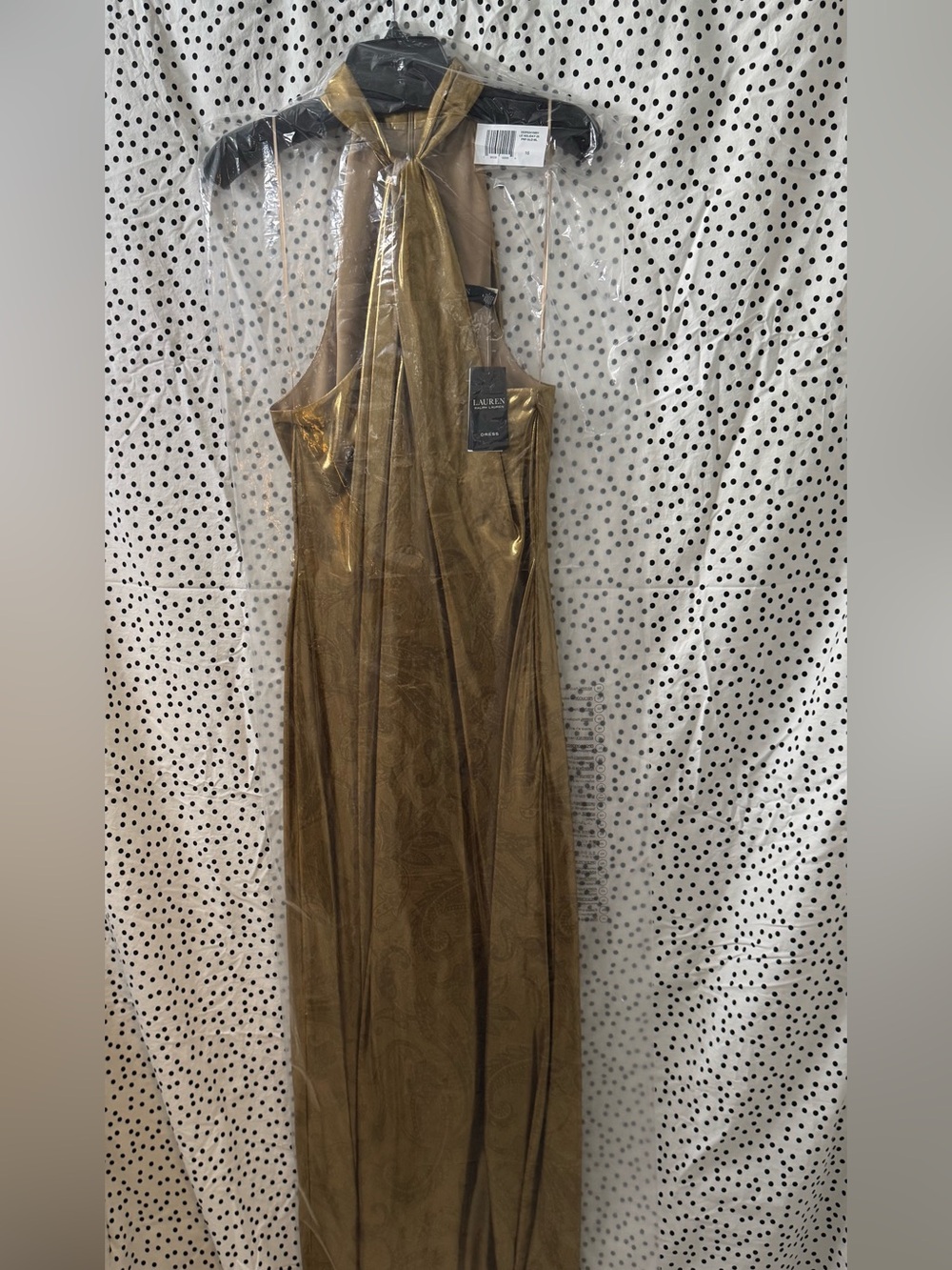 Lauren Ralph Lauren Women's Halter Neck Long Dress Size 16 - Picture 2 of 7